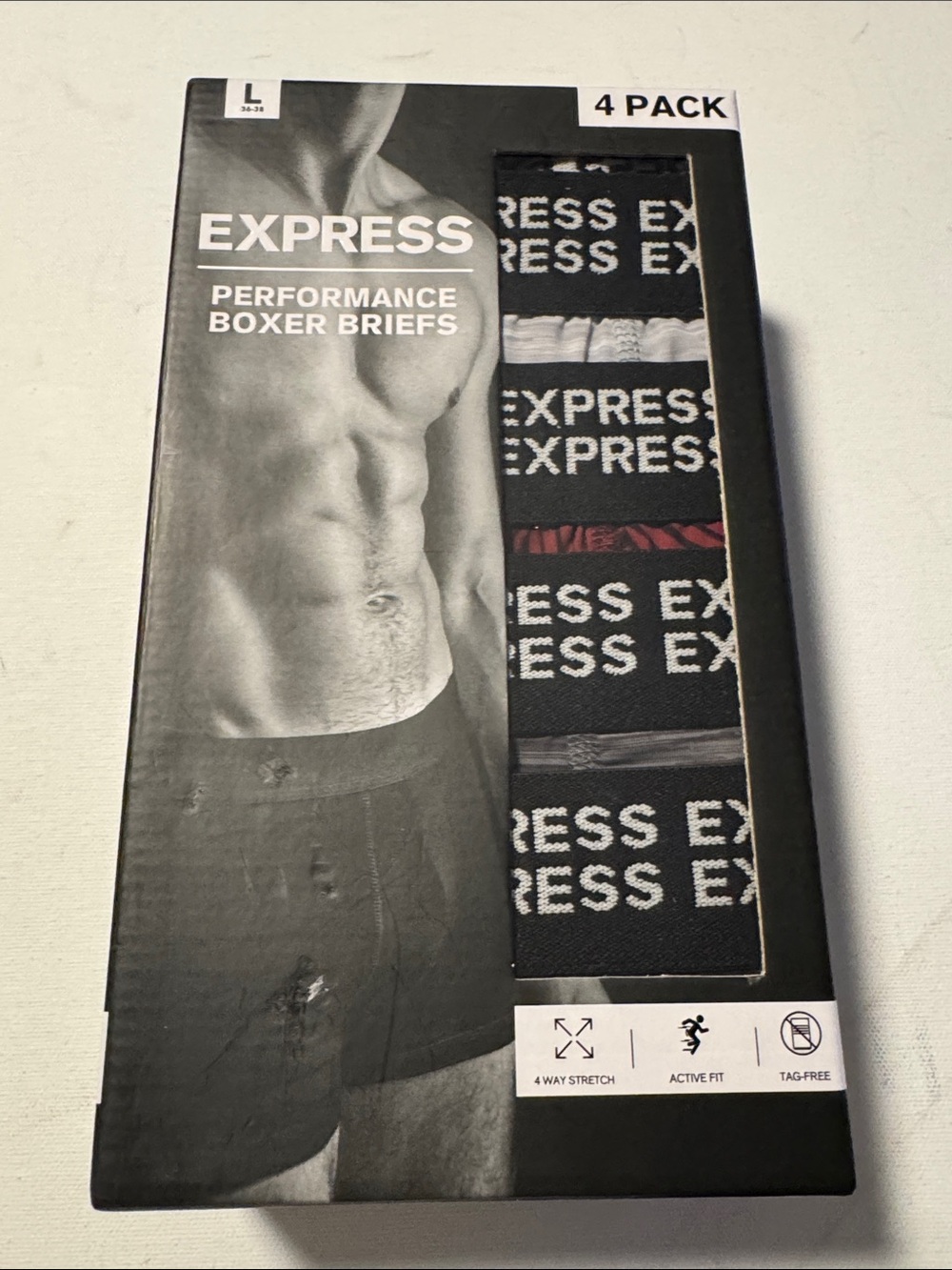 Express Boxer Briefs Mens Large 4 Pack